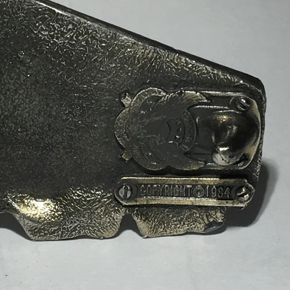 Vintage 1984 Wells Fargo Shaped Belt buckle